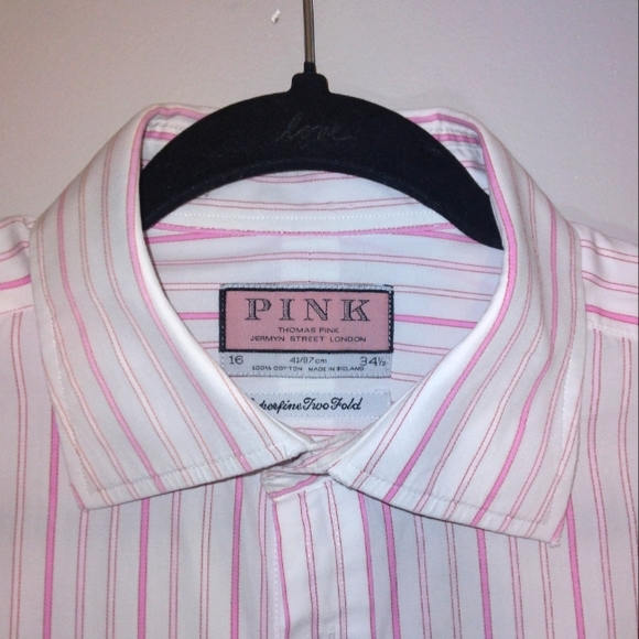 Pink By Thomas Pink Men's Long Sleeve Button Down 100% Cotton - Picture 6 of 15